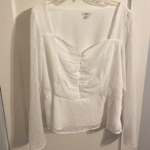 Bar iii sheer sleeved blouse